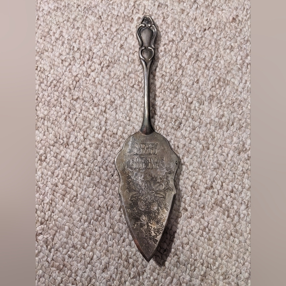 MERRY Christmas Silver plated cake server